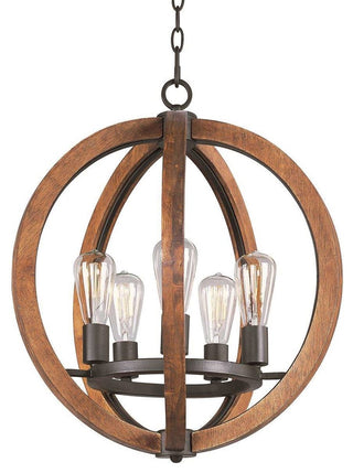 Maxim 20917APAR 5-Light Chandelier Bodega Bay Anthracite