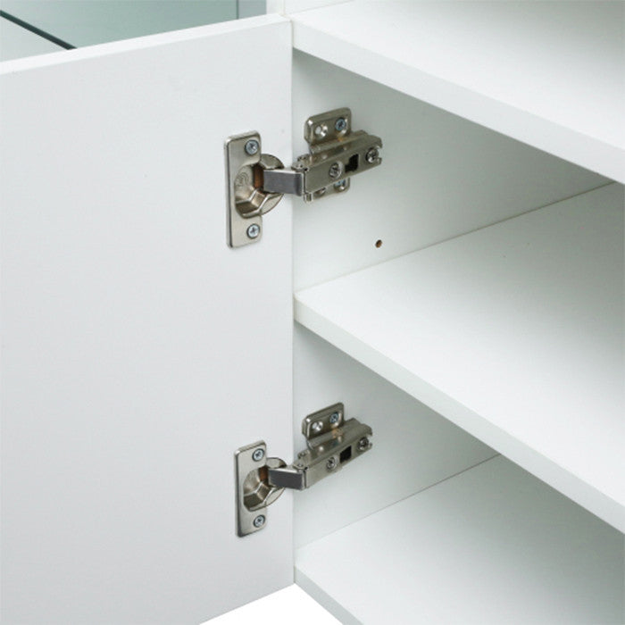 High Gloss Doors Modern TV Stand with LEDs White MDF TV Cabinet