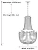 6-Light Unique Empire Chandelier With Beaded Accents, Antique Silver