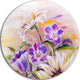 Purple Wildflowers, Floral Round Metal Wall Art, 23"