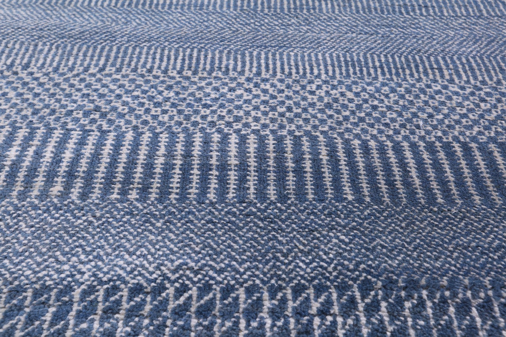 6' Round Handmade Wool and Silk Savannah Grass Rug Q11475