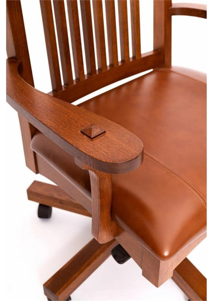 Crafters and Weavers Arts and Crafts Mission Oak Office Chair