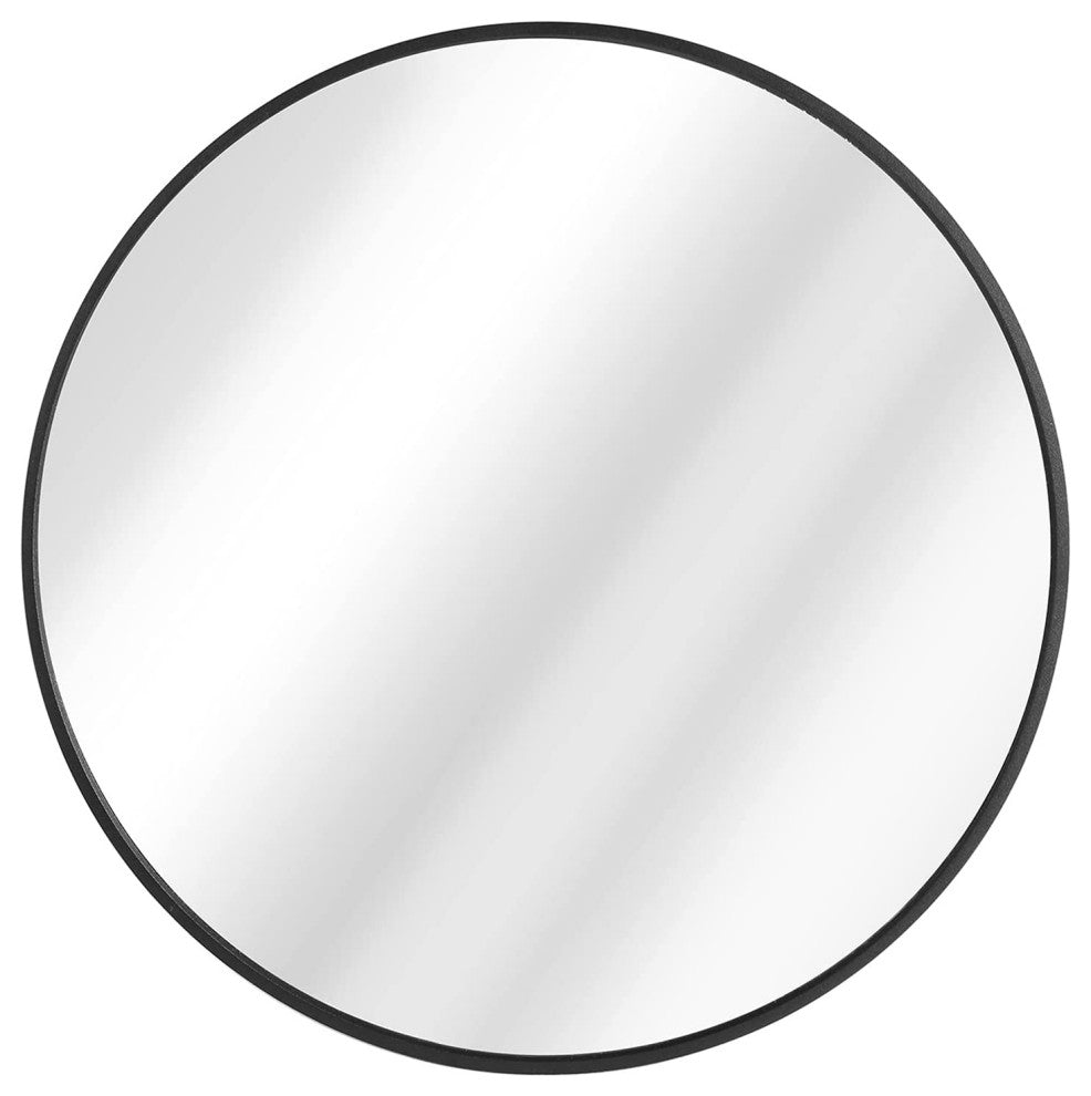 Round Framed Wall Mounted Bathroom Vanity Mirror, 30''