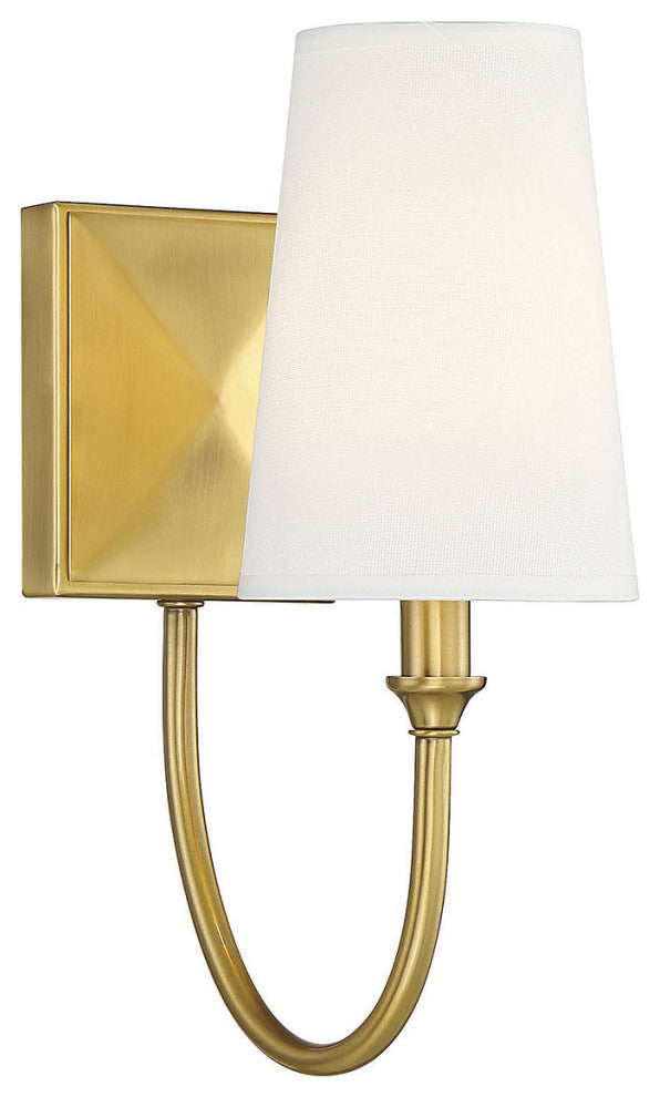 Cameron 1-Light Sconce, Warm Brass