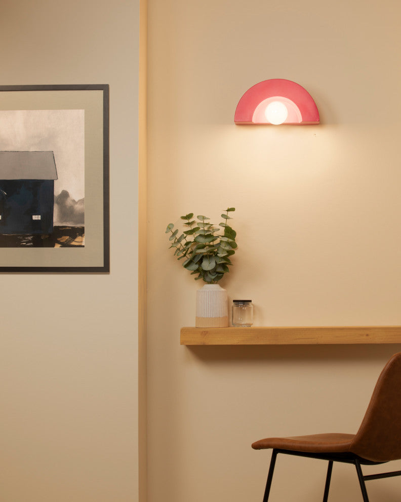 Crescent Wall Sconce, Cerise