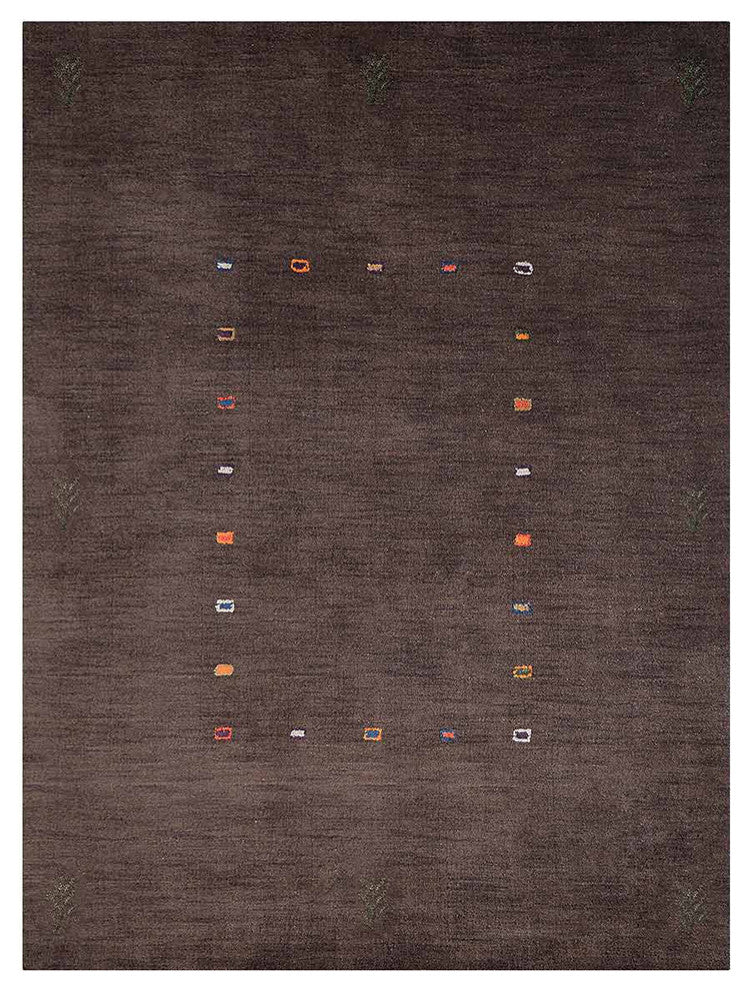 HAND KNOTTED LOOM WOOL ECO-FRIENDLY AREA RUGS - Rectangle, Brown, Contemporary