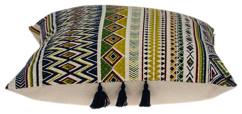 Parkland Collection Irisa Bohemian Multicolor Pillow Cover With Poly Insert