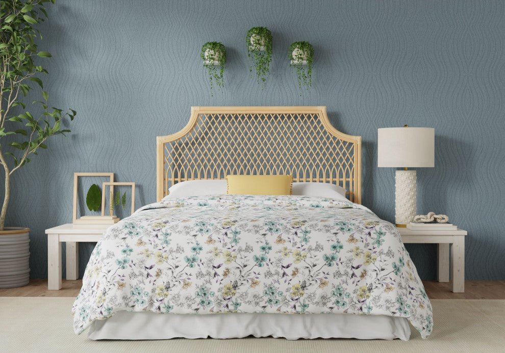 Nias Classic Rattan Headboard, Natural, Twin Size