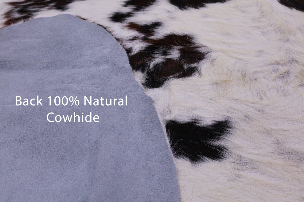 7' 4" X 6' 9" Organic Natural Hair-On Cowhide Area Rug C1712