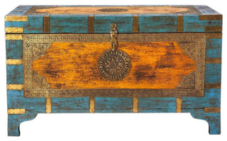 Elegant Vintage Brass Storage Trunk