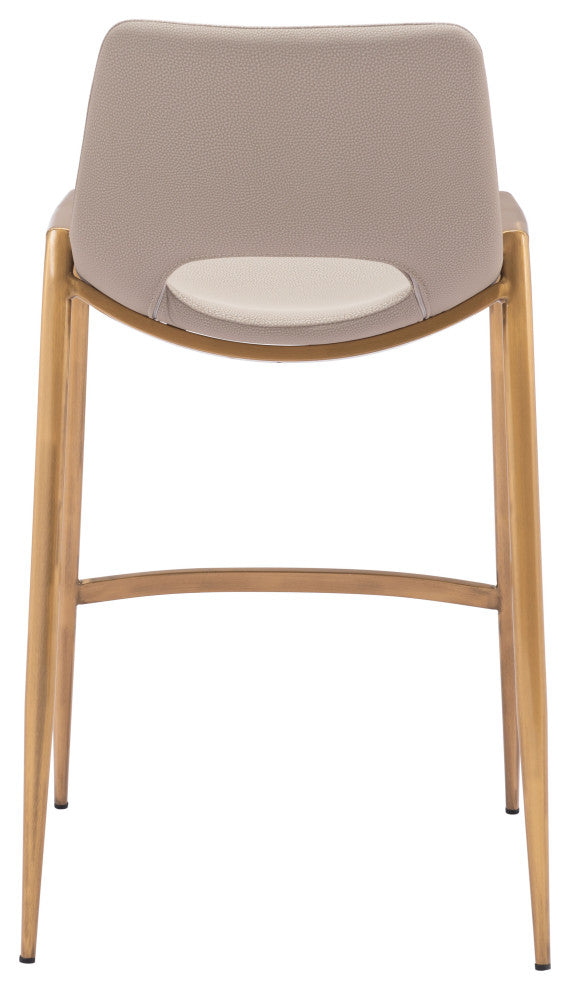 Desi Counter Stool, Set of 2 Beige/Gold