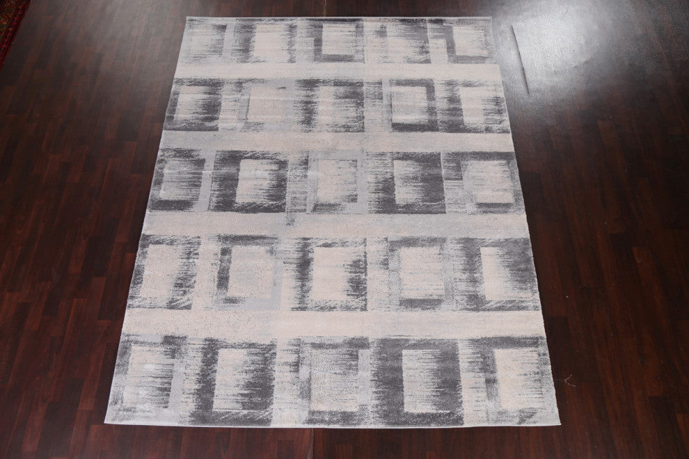 Geometric Oriental Transitional Turkish Rug Contemporary Carpet 8x10