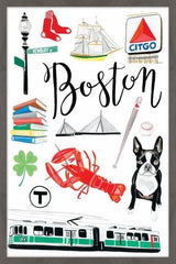 "Boston Icons" Framed Painting Print, 20"x30"
