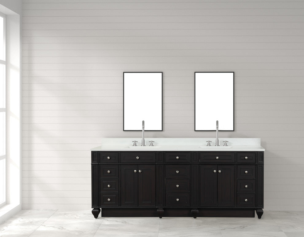 Winston Traditional Espresso 84" Double Vanity