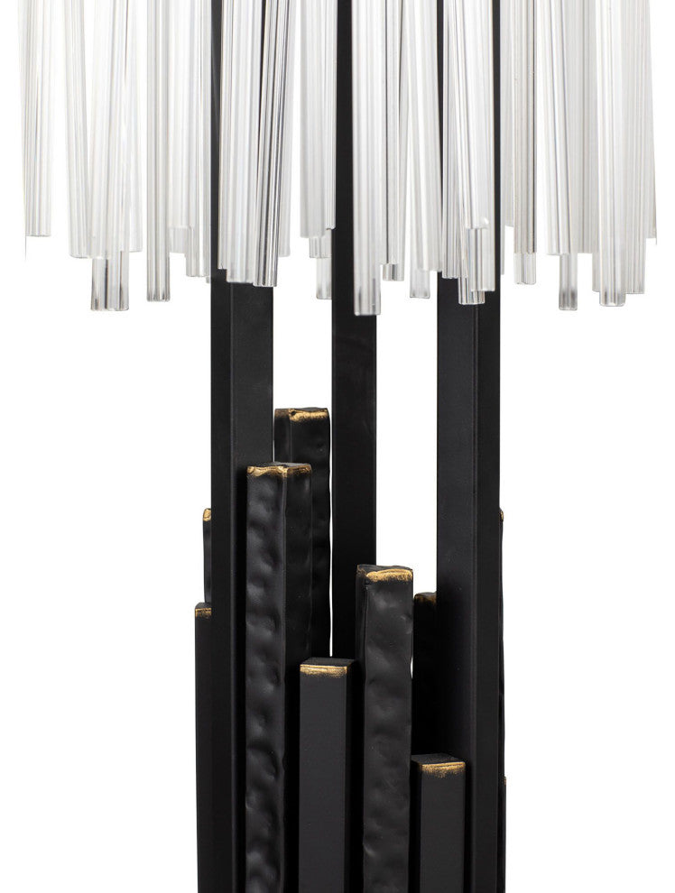 Matrix 3-Lt Table Lamp - Matte Black/French Gold