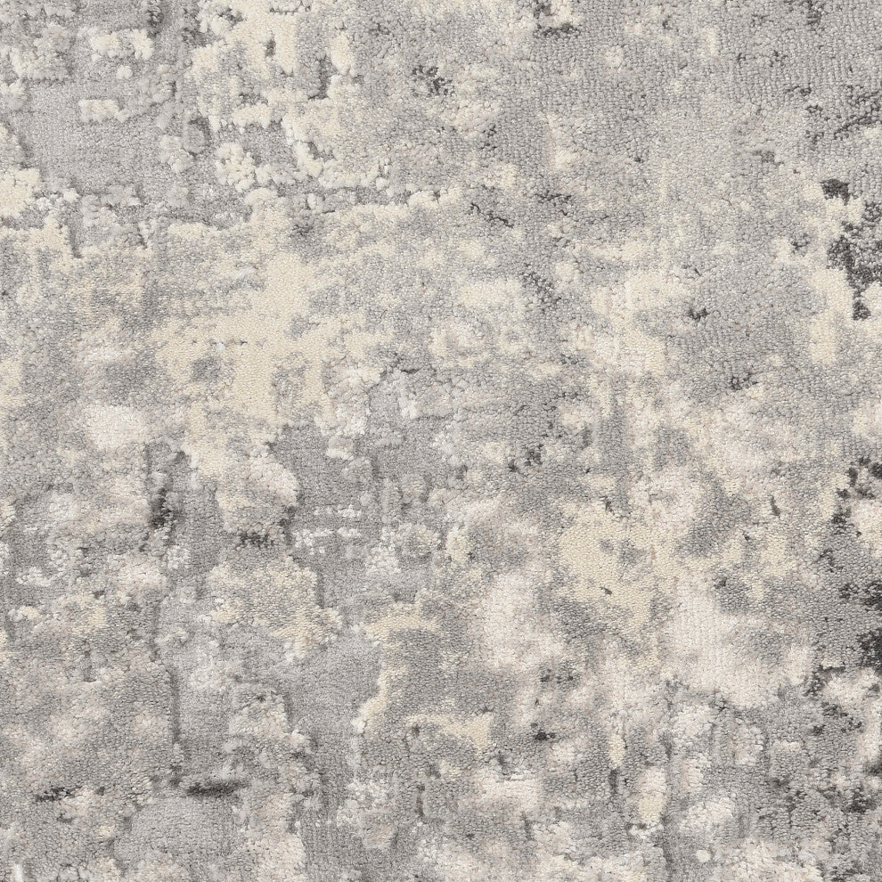 Nourison Rustic Textures 7'10" Round Grey/Beige Modern Indoor Area Rug