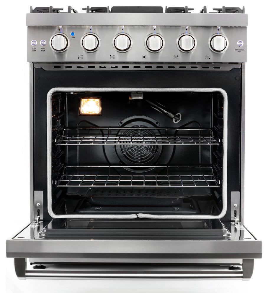 2-Piece Kitchen, 30" Gas Range and 30" Under Cabinet Range Hood
