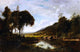 William Keith Cattle Watering at a Pond with a Shepherd Nearby Wrapped Canvas