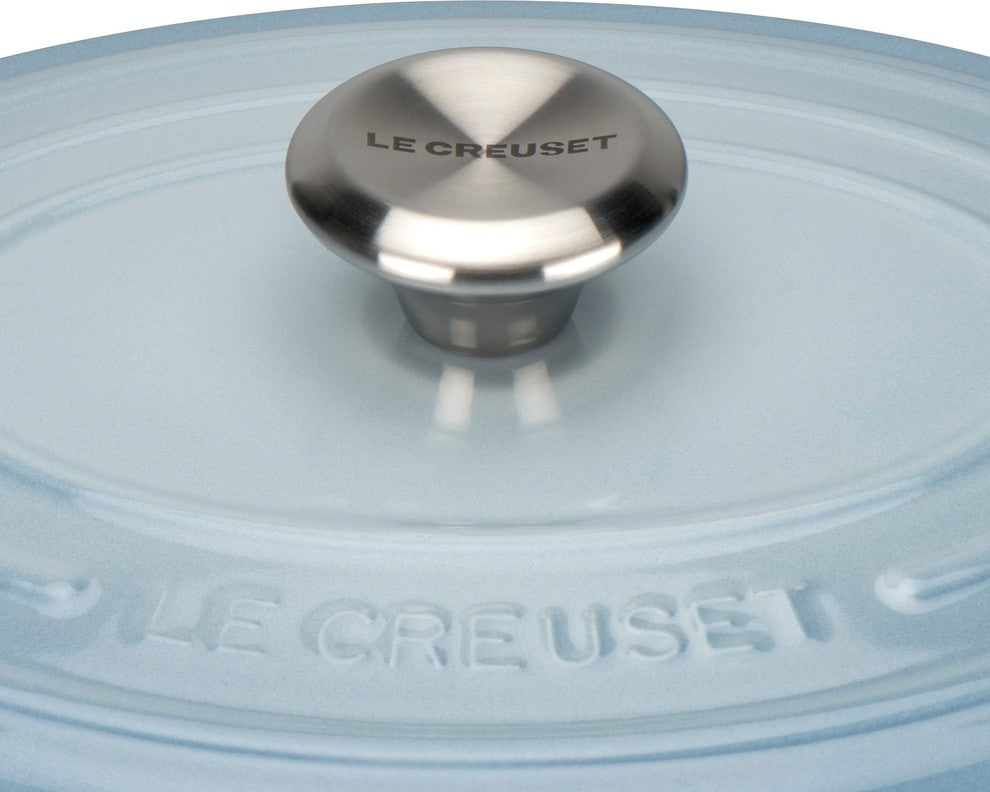 Le Creuset Signature Cast Iron Oval Casserole, 25 cm, Coastal Blue