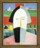 Kazimir Malevich Head of a Peasant - 20" x 25" Framed Premium Canvas Print