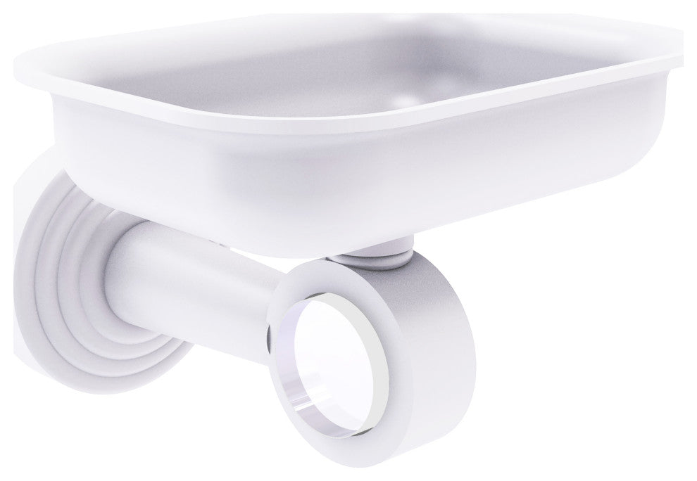 Pacific Beach Wall-Mount Soap Dish Holder, Matte White