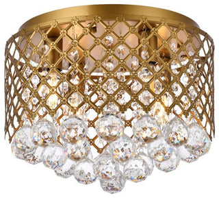 Thomas 4-Light Brass Flush Mount