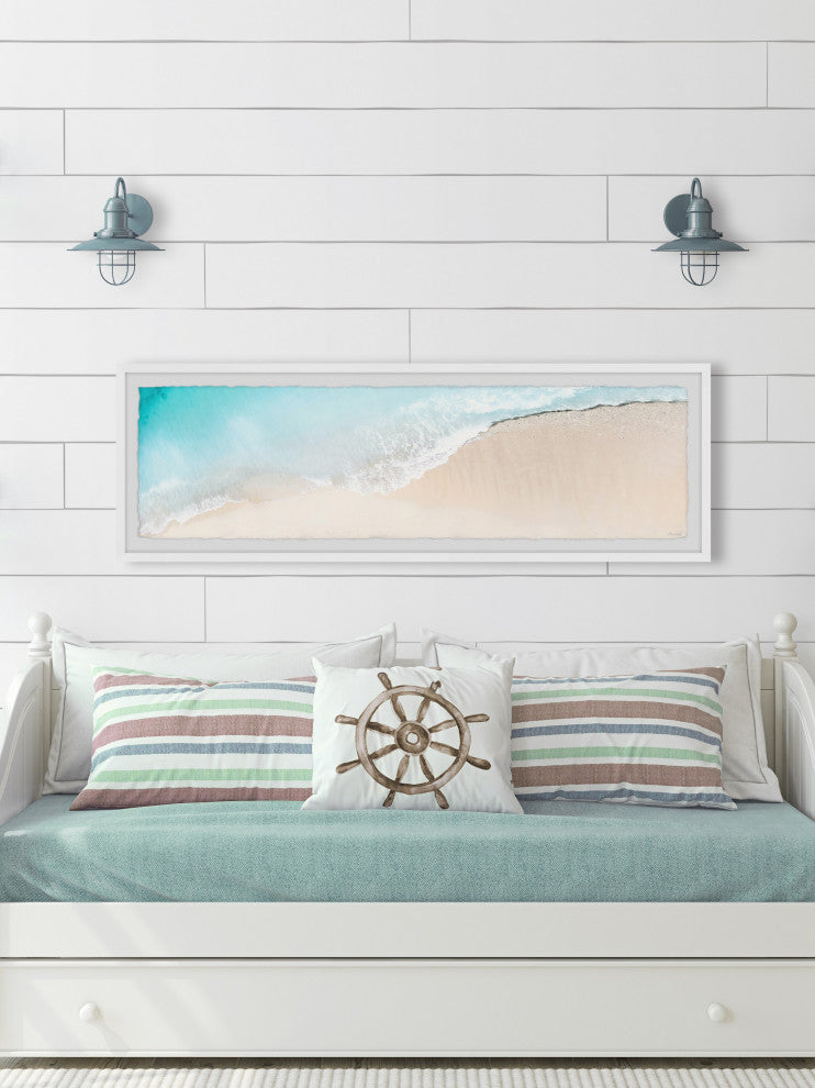 "Waves of Change" Framed Painting Print, 30x10