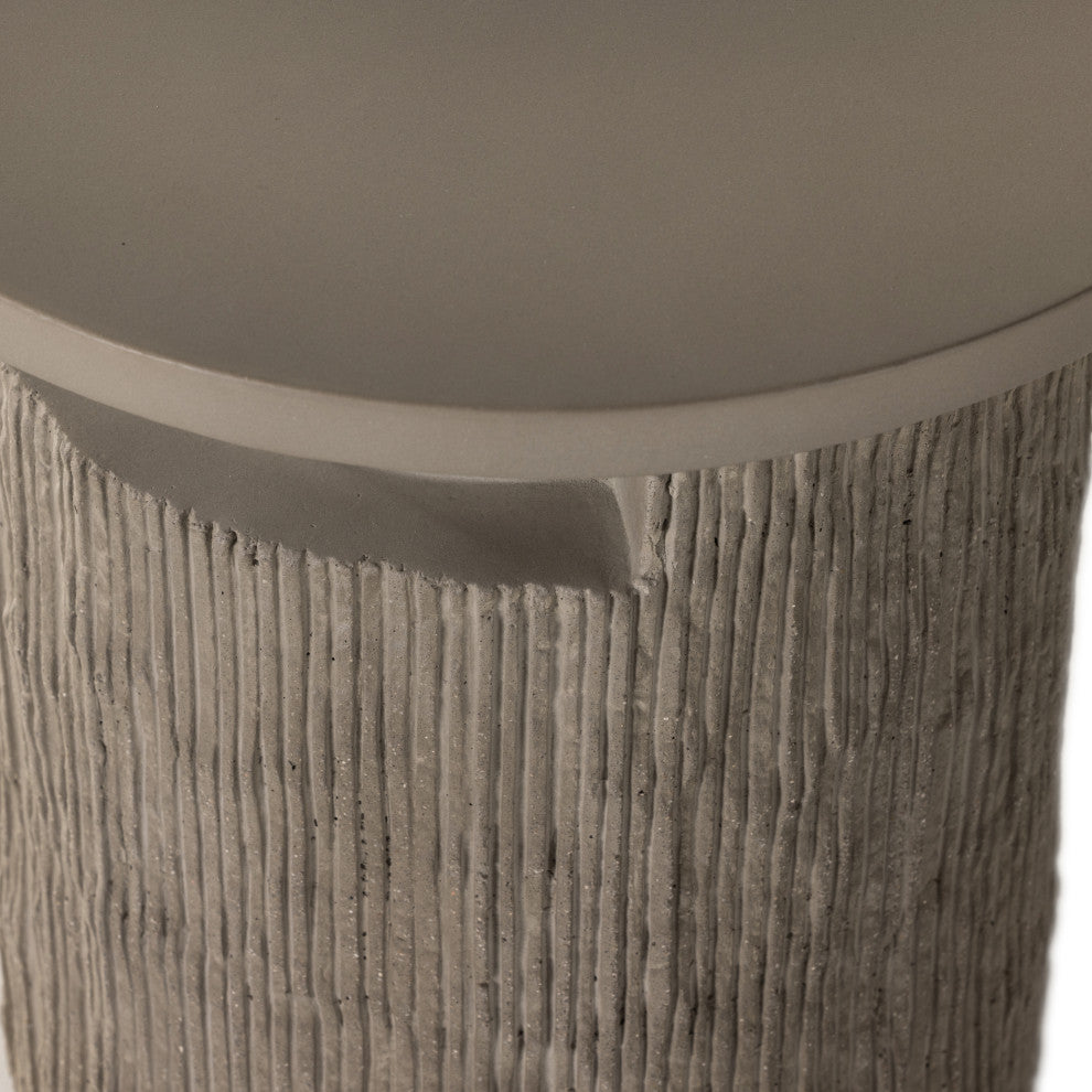 Huron Outdoor End Table-Textured Flint
