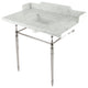 Kingston Brass LMS3622M8SQ6 36" Carrara Marble Console Sink, Legs
