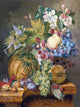 Tile Mural Strawberries Grapes Plums By Jacobus Linthorst, 6"x8", Glossy