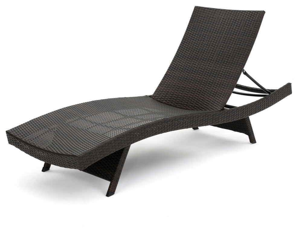 GDF Studio Lakeport Outdoor Adjustable Chaise Lounge Chair