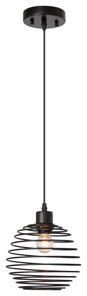 Light Single Globe Pendant, Classic Black