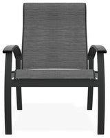 Belle Isle Sling Adjustable Outdoor Dining Chair, Collect Charcoal/Graphite