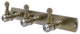 Carolina Crystal 3 Position Tie and Belt Rack, Antique Brass