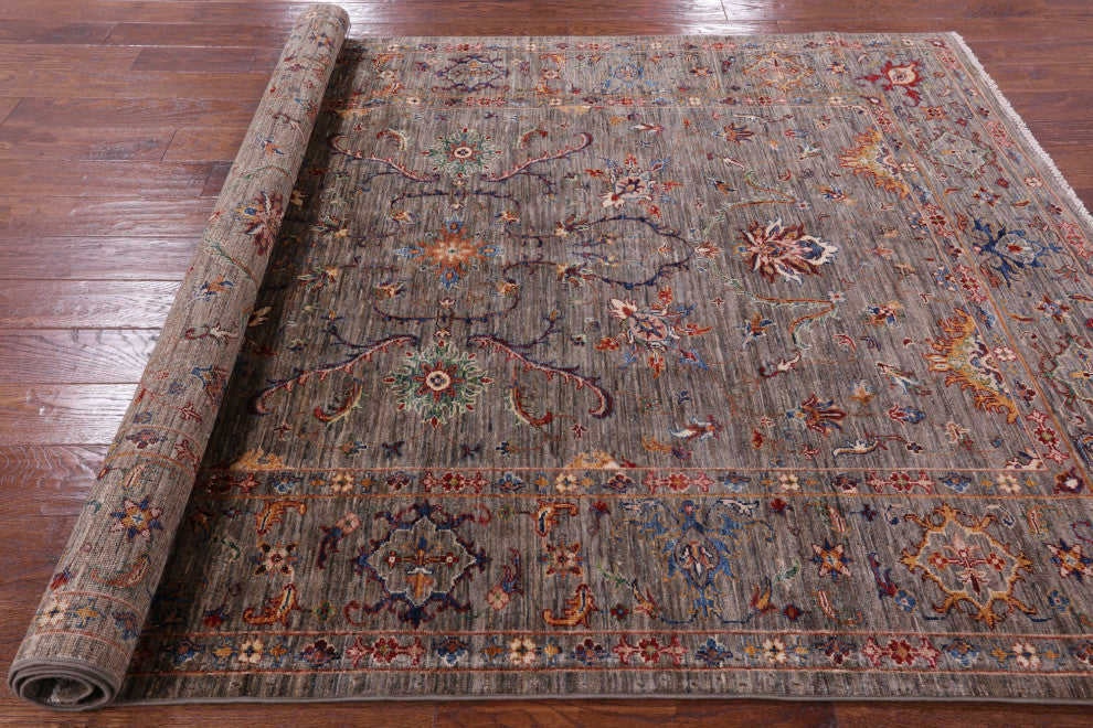 5' 7" X 8' 0" Persian Tabriz Handmade Wool Rug Q5776
