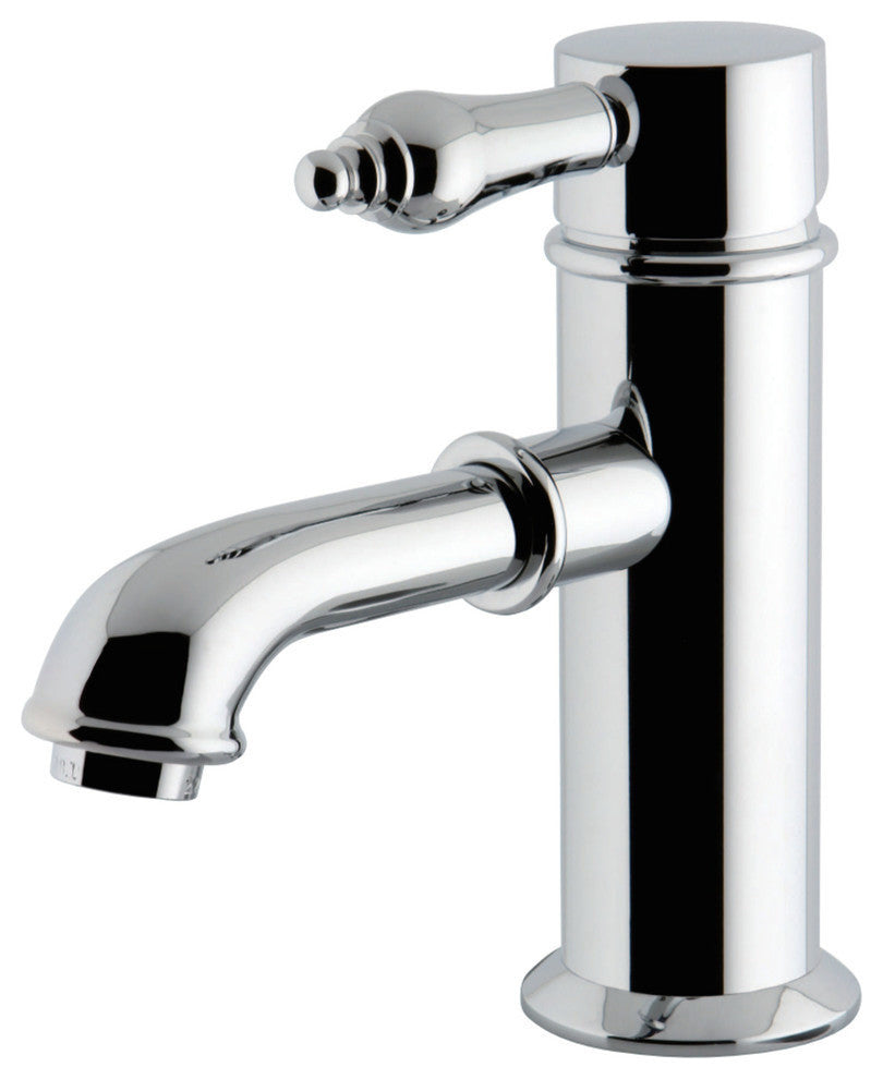 Single-Handle Bathroom Faucet, Brass Pop-Up, Polished Chrome