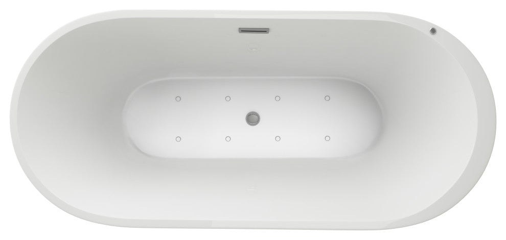 Broxton 67" Freestanding Air jetted Bathtub with no faucet
