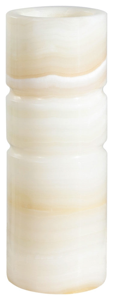 Safavieh Kavo White Jade Vase, Ivory/Rust