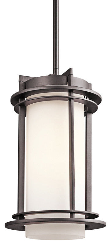 Kichler 49348AZ One Light Outdoor Pendant, Bronze Finish