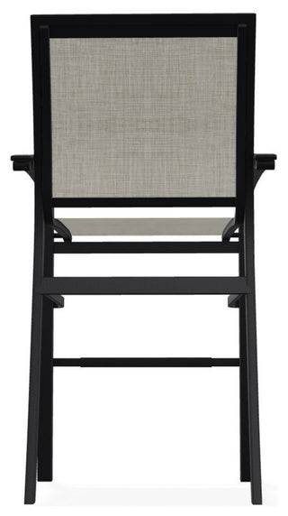 Bazza Sling Bar Height Stackable Outdoor Stool, Ella/Black