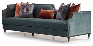 La Francaise Velvet Mansion Sofa Azure/Black