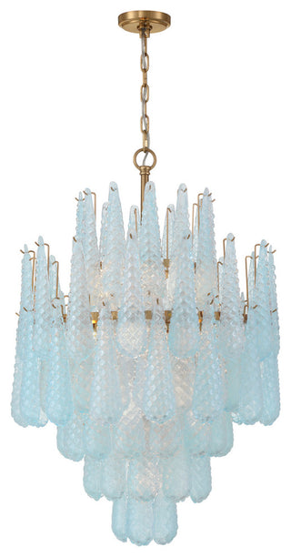 Crystorama Lighting Group OLL-6006 Ollie 16 Light 26"W Waterfall - Aged Brass /