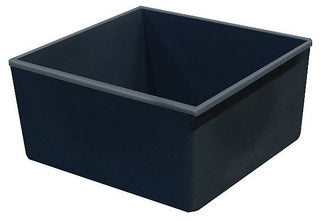 Transolid Zero 18"x18" silQ Granite Dual Mount Single Bowl Kitchen Sink, Grey