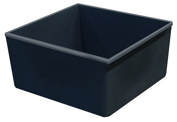 Transolid Zero 18"x18" silQ Granite Dual Mount Single Bowl Kitchen Sink, Grey