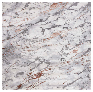 Safavieh Craft Collection CFT866F Rug, Grey/Orange, 6'7" X 6'7" Square