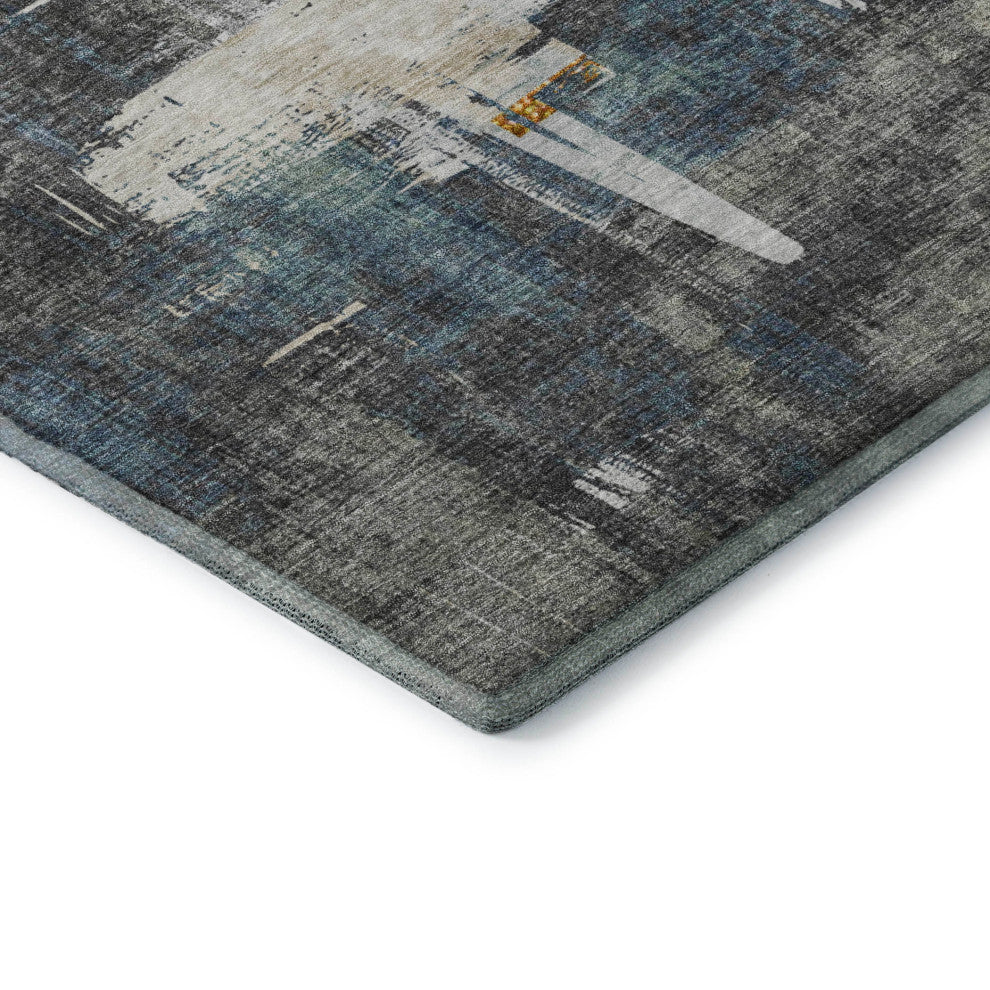 Premium Machine Washable Mayfield AMF624 Charcoal 3' x 5' Rug