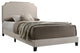 Upholstered Full Bed with Nailhead Trim, Beige