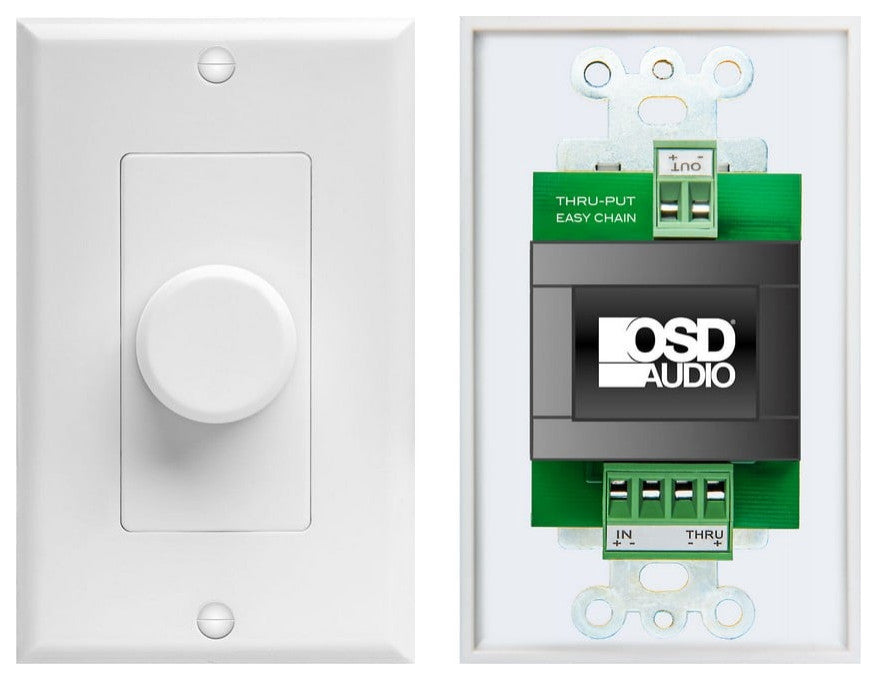 50W High Power Commercial 25/70V In-Wall Rotary Volume Control, Daisy Chain