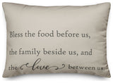 Bless the Food Before Us 14"x20" Spun Poly Pillow