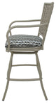 Outdoor Indoor Counter 26", 30" or Extra Tall 34" Bar Stool, Simi Soft Grey, 26"